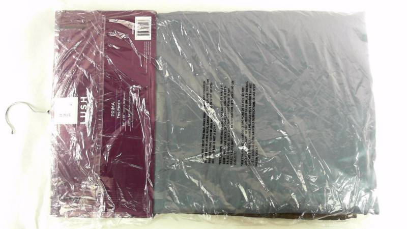 lot 1613 image: Prima Colorblock 108x84 Panel Pair Blue - Chocolate