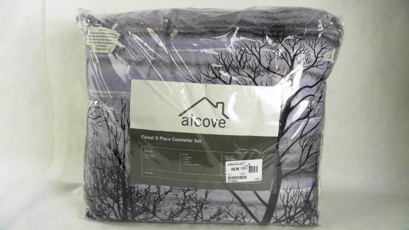 lot 1702 image: Alcove Forest Comforter  Sheet Set - Queen Plum 