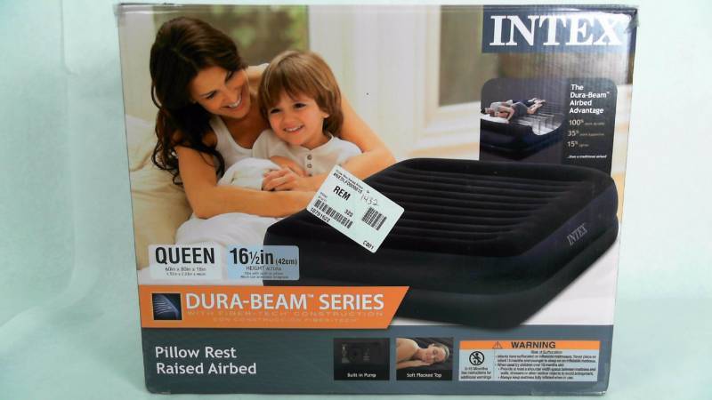lot 1432 image: Pillow Rest Raised Airbed - Inflatable Queen Size Mattress