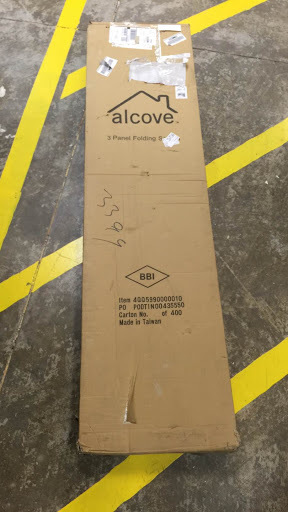 lot 1454 image: alcove 3 panel folding room divider