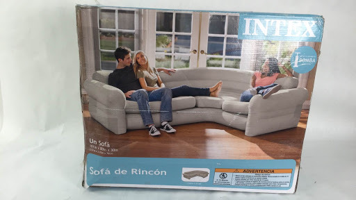 lot 1463 image: Intex Inflatable Corner Sofa Couch - Tan 