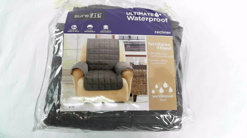 lot 1504 image: SFUltimateWtrprfSuede RclnrWn Gray Rocker Recliner Chair Cover 