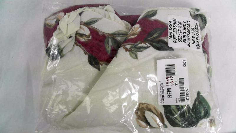 lot 1509 image: Melissa Quilt Top Burgundy Comforter - Sham
