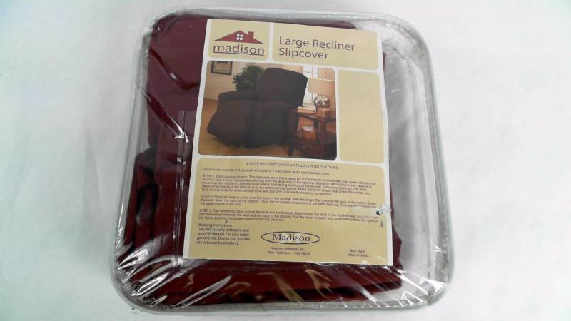 lot 1517 image: Jersey Recliner Slipcover - Chair  Rocker  Recliner Cover - Ruby