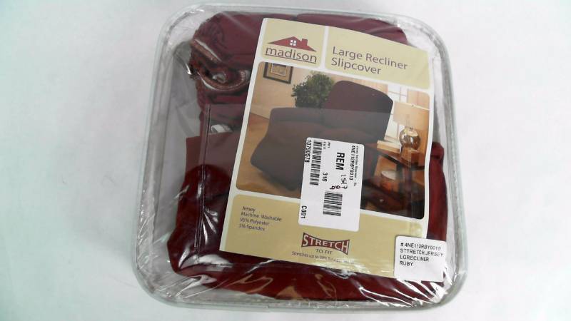lot 1519 image: Jersey Recliner Slipcover  - Chair  Rocker  Recliner Cover - Ruby