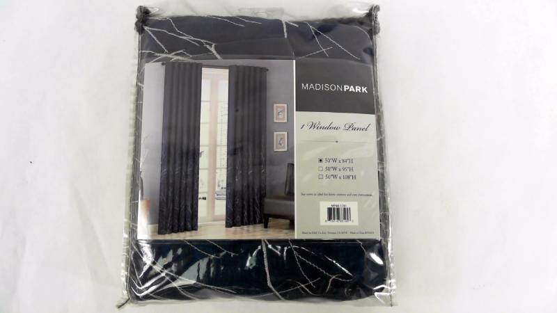 lot 1572 image: Eliza Window Panel-50x84 Navy Curtain