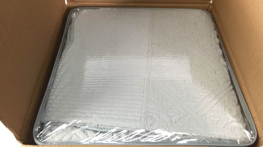 lot 1576 image: WESTLAND QUILTED PLUSH BEDSPRED Gray Twin Comforter Blanket