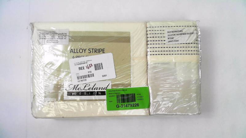 lot 1633 image: ALLOY 6PC SHEET SET-QUEEN Ivory