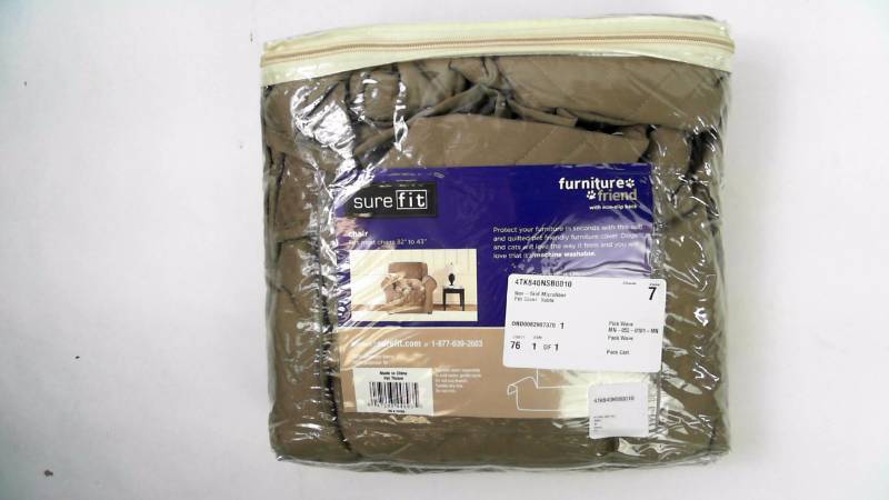 lot 1682 image: Non-Skid Microfiber Sofa  Couch Pet Cover Sable