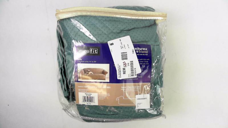 lot 1683 image: Non-Skid Microfiber Pet Sofa  Couch Cover Seaglass