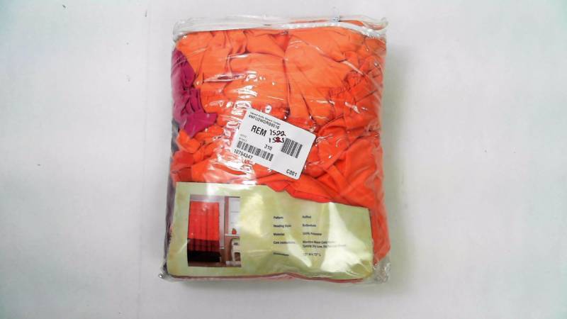 lot 1522 image: Harvest Ruffle Shower Curtain Orange