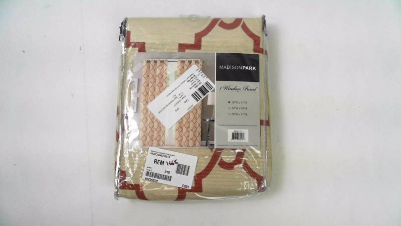 lot 1568 image: Westmont Fretwork Print Window Spice Curtain