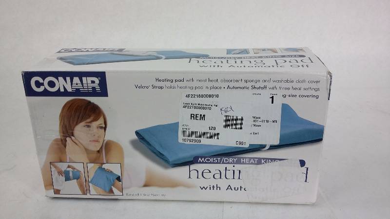 lot 1801 image: Conair King Size Moist Heating Pad
