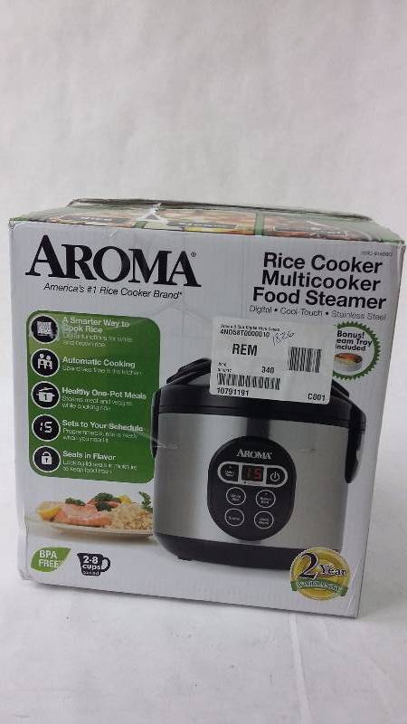 lot 1826 image: Aroma 8 Cup Digital Rice Cooker