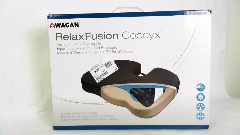 lot 1829 image: Wagan Relax Fusion Memory Foam and Gel Coccyx Cushion