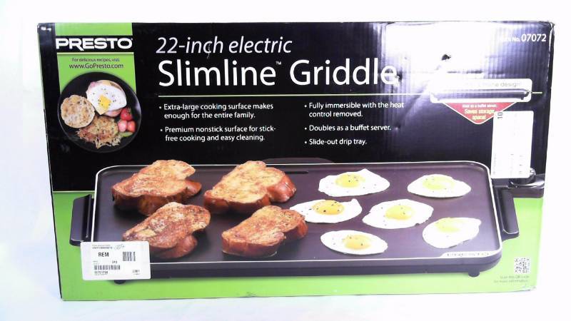 lot 1852 image: Presto Slimline Griddle