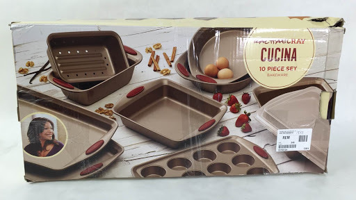 lot 1839 image: Rachael Ray Cucina Nonstick Carbon Steel 10pc Bakeware Set 