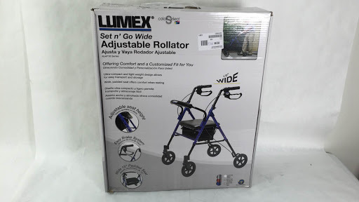 lot 1922 image: Lumex Set N Go Wide Rollator - Blue