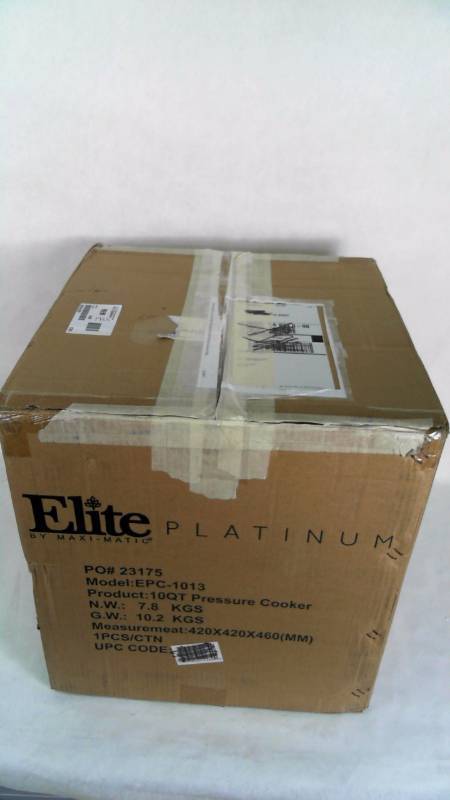lot 1935 image: Elite Platinum 10 Ltr. Electric Pressure Cooker