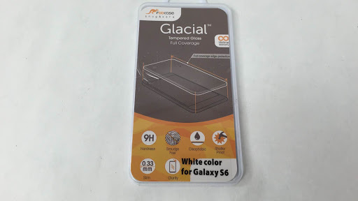 lot 1953 image: roocase Full Tempered Glass Screen - White - For Samsung Galaxy S6