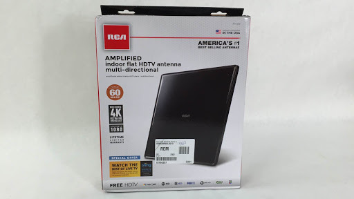 lot 1967 image: RCA LARGE AMPLIFIED DIGITAL Black - Flat Indoor Indoor Multi-Directional HDTV  TV Antenna