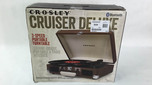 lot 1996 image: Crosley Cruiser Port Turntable Brown  Tweed
