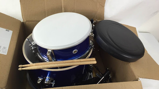 lot 2000 image: Spectrum Junior Drum Set Blue - Shows Wear