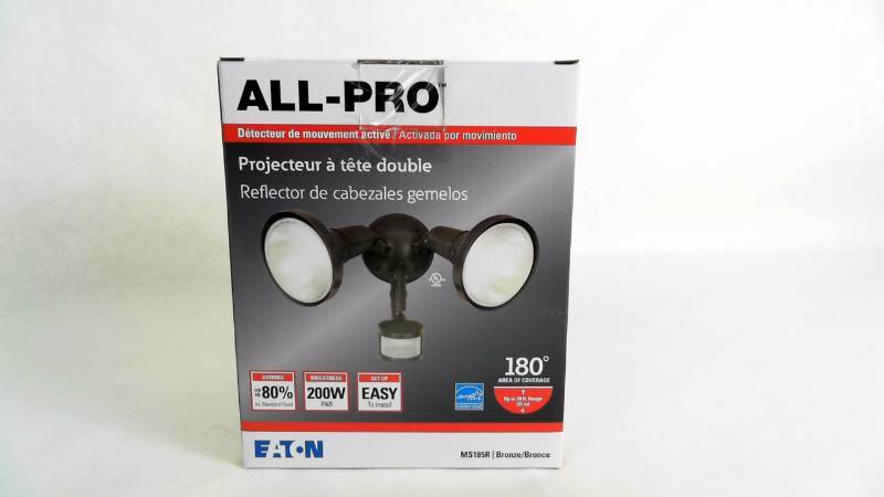 lot 2077 image: All Pro Floodlight Motion Sensing Lights