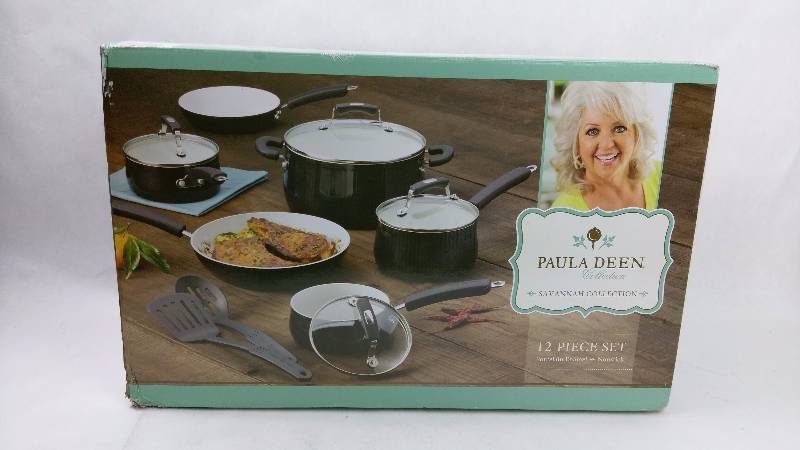 lot 1855 image: Paula Deen Savannah Collection 12pc Non Stick Cookware Set