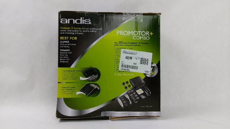 lot 1881 image: Andis Pro Motor 27pc Hair Clipper  Trimmer Combo
