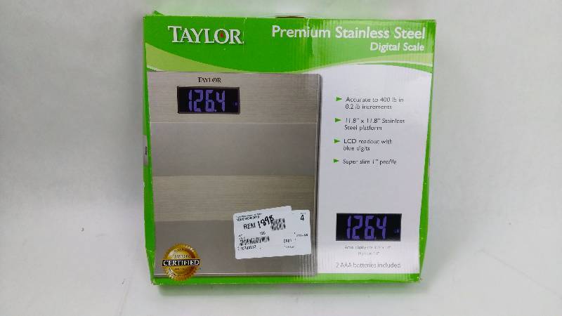 lot 1898 image: Taylor Stainless Steel Digital Scale