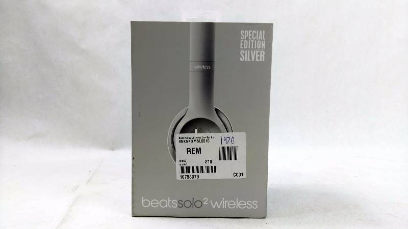 lot 1970 image: Beats Solo2 Wireless On-Ear Headphones Silver
