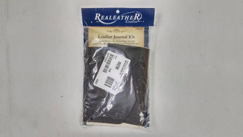 lot 2028 image: Leathercraft Kit - Dark Brown Journal