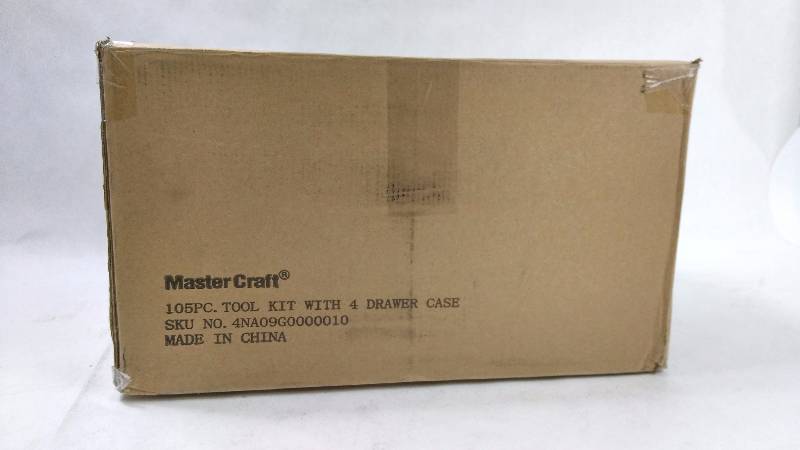 lot 2067 image: Master Craft 105 pc. Tool Kit with 4-Drawer Case