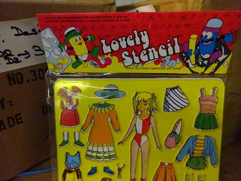 6 dz lovely stencil sets, case of milk caps