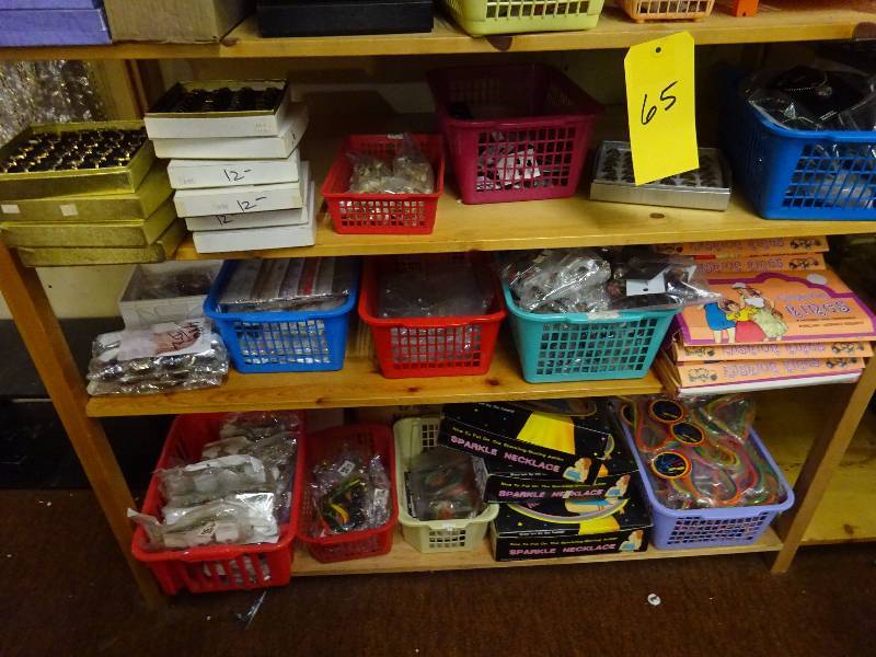 3 shelves of rings and things
