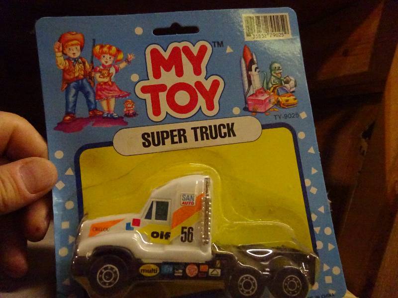 Case My Toy Super Trucks, 2 Cases Auto-Lockers, Case of Computer Racers, Friction Pick-Ups, Case of Helicopters, Case of Container Trucks