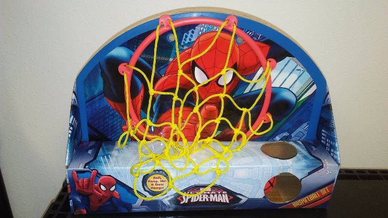 Spider Man BallHoopNet Door Hanger Game Activity Ages 3