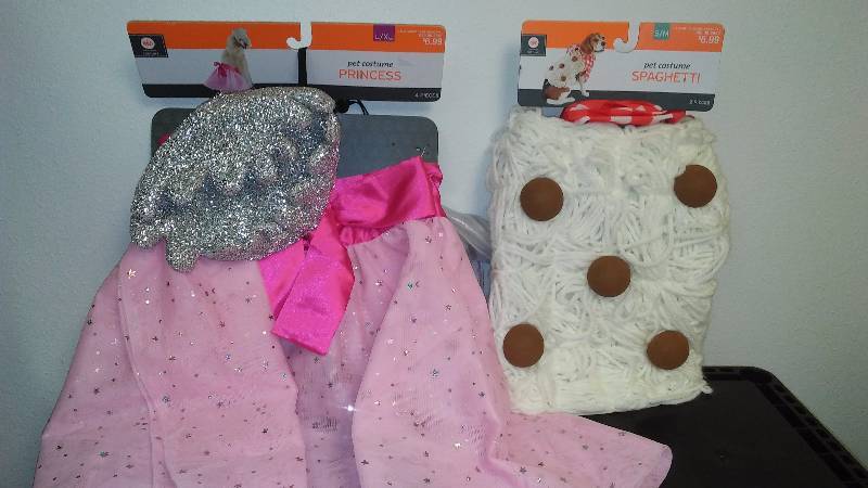 Pet Costumes (2), LXL and SM � Princess and Spaghetti and Meatballs � the ultimate in Lady and The Tramp