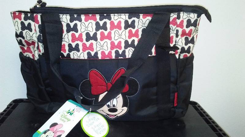 Minnie Mouse Disney 5pc Diaper BagTote � New with Tags, 18 x 13 x 6