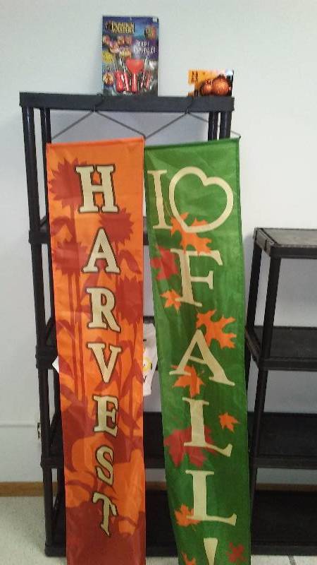 Autumn Banner (2) and More, Banners measure 13 inches by 5 ft.