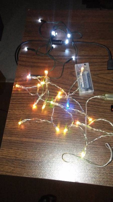 LED Light Strands (2) 10 light Strand White lights, 20 ct. Light Strand Changes color LED Light Strands (2) 10 light Strand White lights, 20 ct. Light Strand Changes color