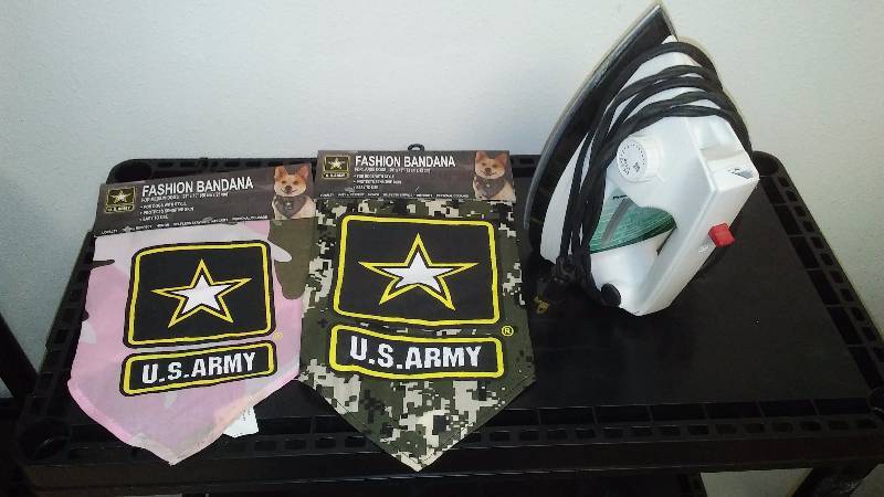 Pet Bandana�s (2) and Iron