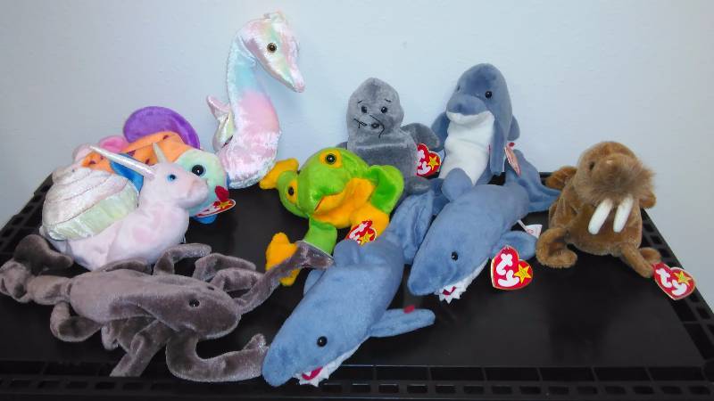 Ty Beanie Babies (10) Aquatic