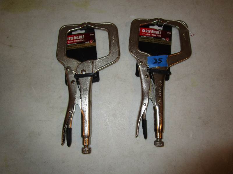 lot 35 image: Locking C-clamp Pliers- 11