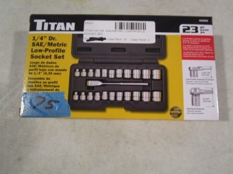 lot 75 image: Titan SAEMetric 23 pc Socket Set