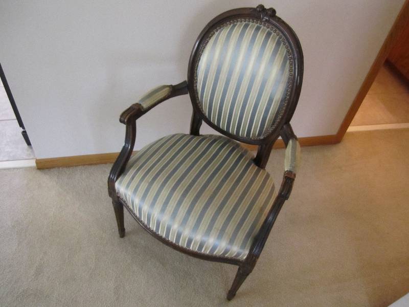 lot 5 image: Antique chair, one leg is loose, or...