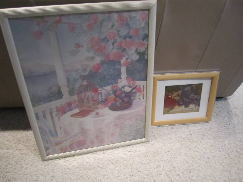lot 16 image: 2 framed prints one is a Disney Lit...