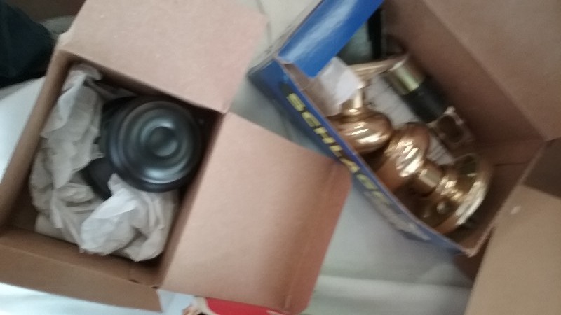Door Knobs  10 Total, assorted Schlage and others, some lockable wkeys