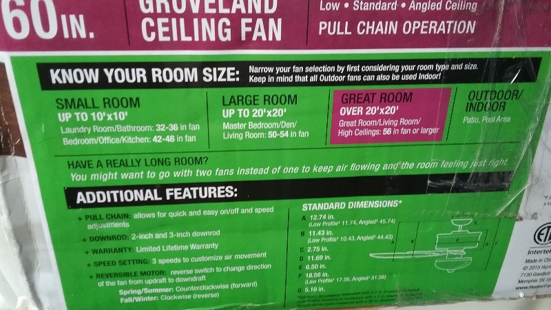 New Hunter 60 Ceiling Fan